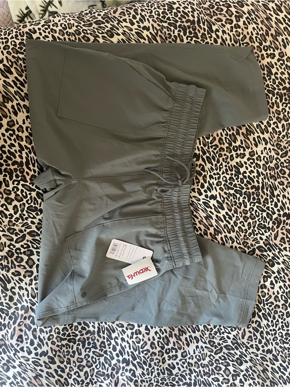 Apana Olive Green Track Jogger Shorts